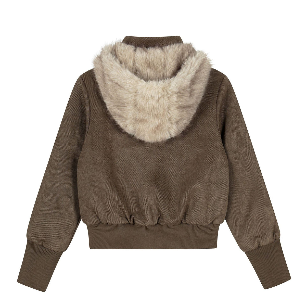 Retro Spicy Girl Slim-fit Stand-collar Hooded Jacket