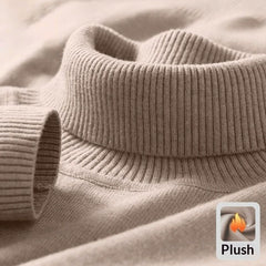 Knitted Sweater Men Soft Skin-friendly Casual Warm High-neck Sweater