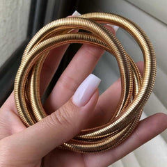 Triple Layer Wrap Around Snake Stretchable Bracelet