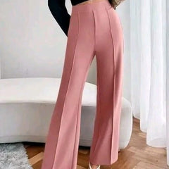Women's Nontransparent Fabric Classic-Stylish Pant Pink