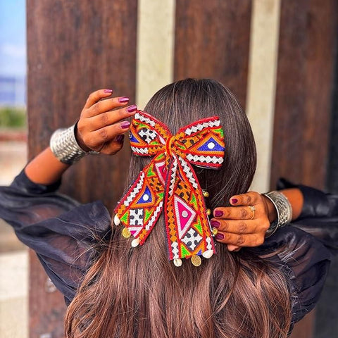 Navratri Bow hair Accessories (Pack of 2)