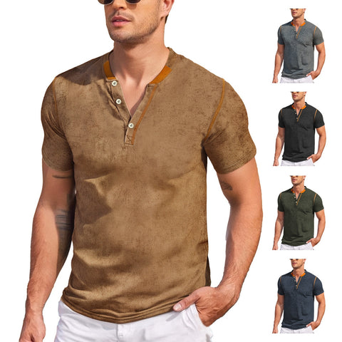 Men's Outdoor Sport Casual V-neck Short Sleeve Top