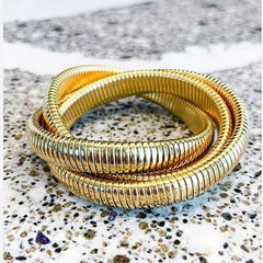 Triple Layer Wrap Around Snake Stretchable Bracelet