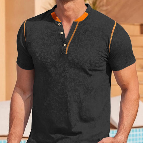 Men's Outdoor Sport Casual V-neck Short Sleeve Top