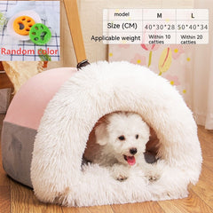 New Splice Portable Pet Nest Portable Autumn And Winter Warm Dog Nest Moisture-proof Long Fur Cat Nest Cross Border Pet Nest