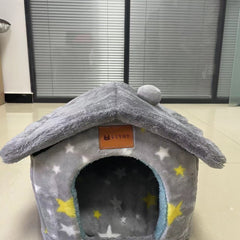 Foldable Dog House Pet Cat Bed Winter Dog Villa Sleep Kennel Removable Nest Warm Enclosed Cave Sofa Pets Supplies