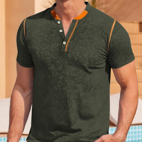 Men's Outdoor Sport Casual V-neck Short Sleeve Top